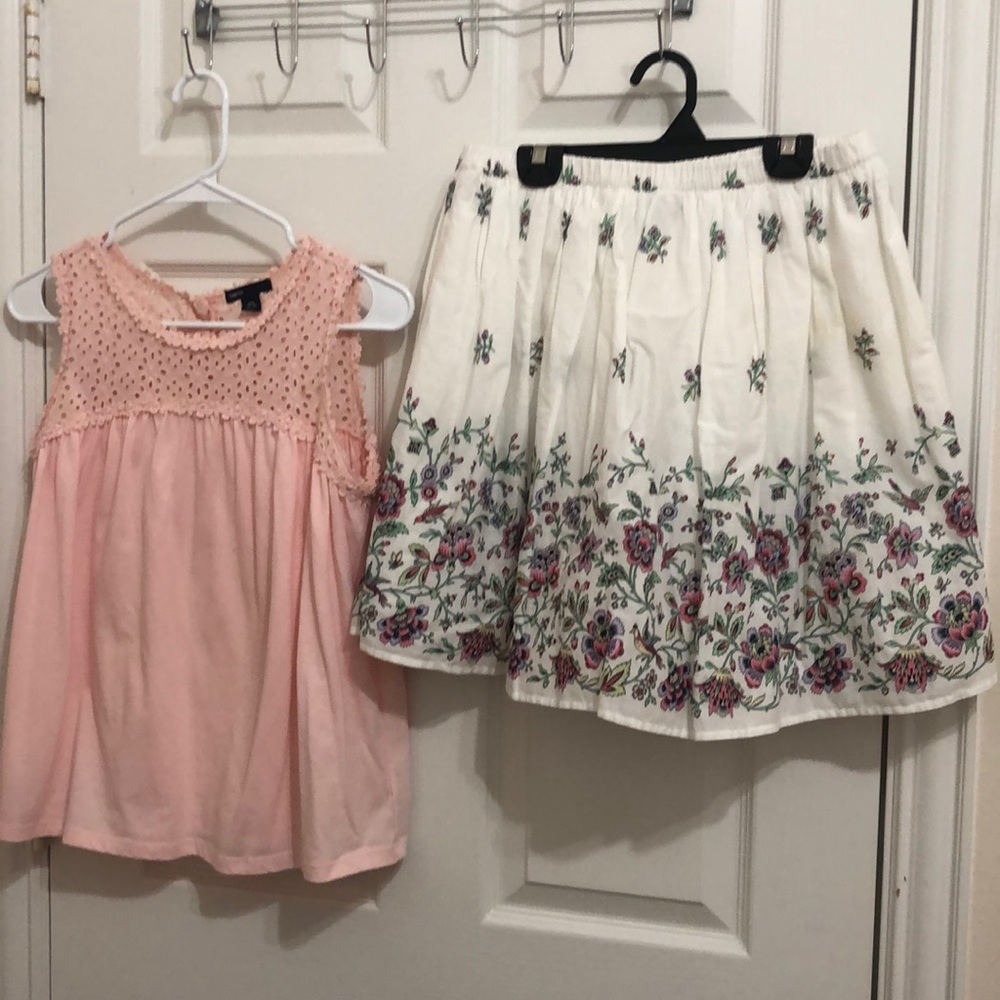 GAP kids top and skirt in EUC